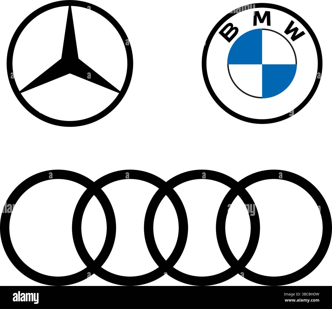 Set di icone con logo dell'auto tedesco Illustrazione Vettoriale