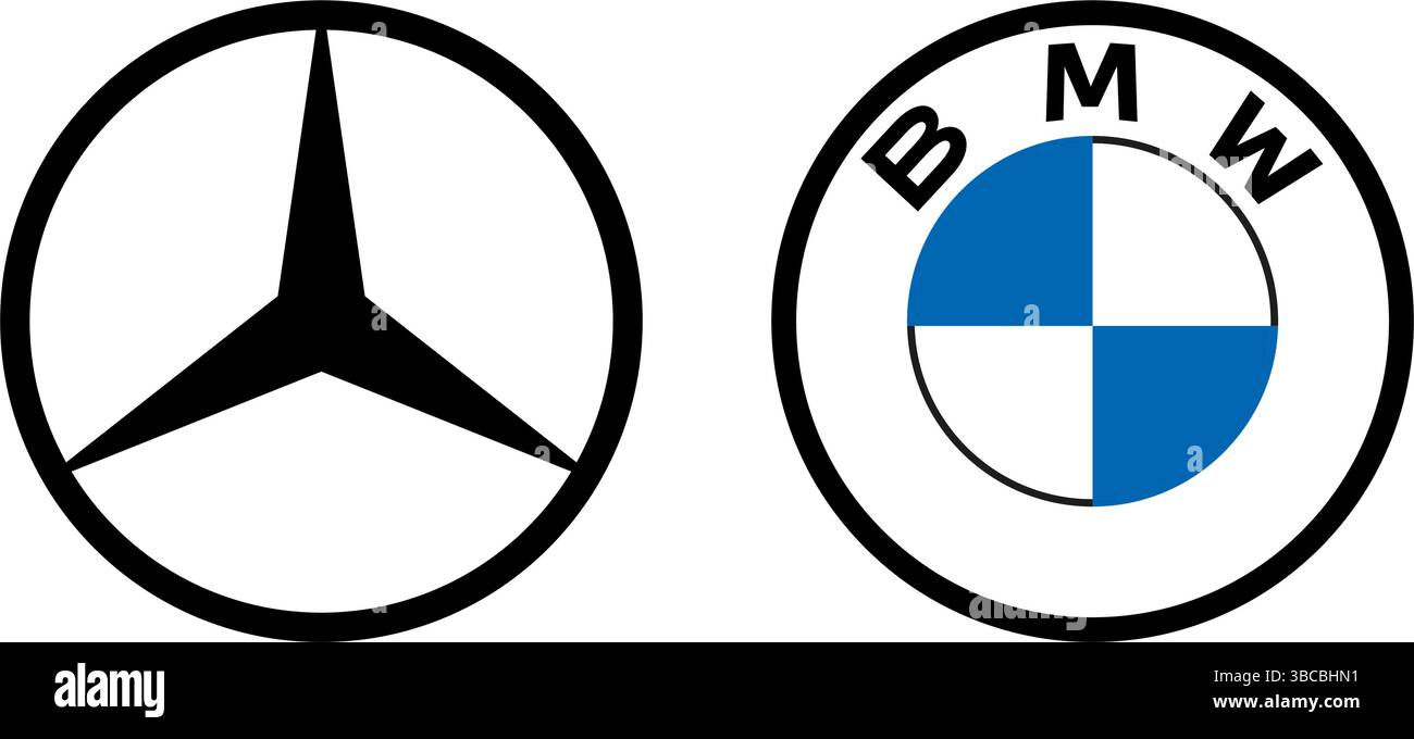 Set di icone con logo dell'auto tedesco Illustrazione Vettoriale