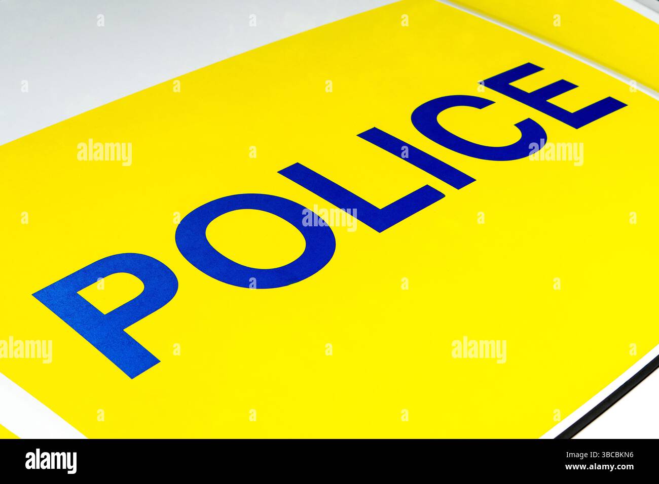 Auto della Polizia cofano Foto Stock