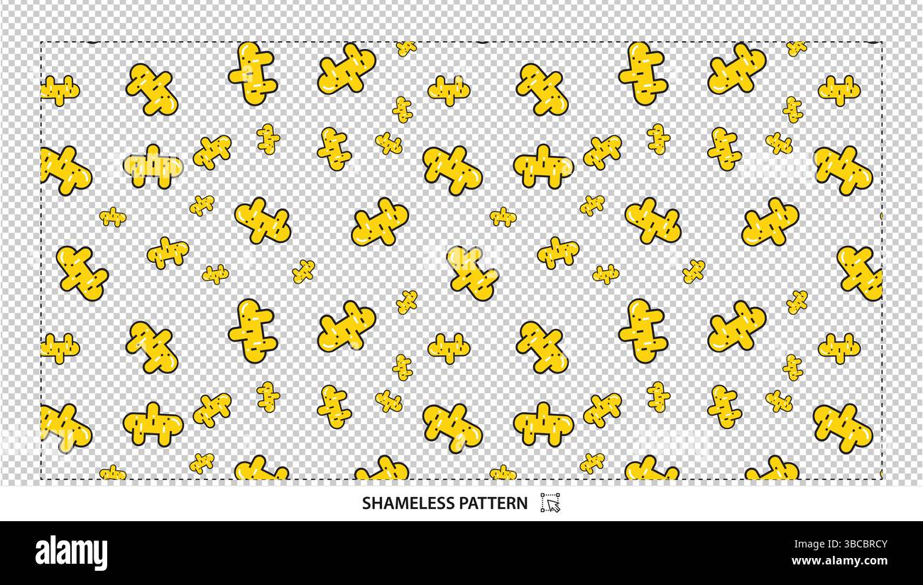 Carino motivo Chocobo giallo senza cuciture per fantasia Illustrazione Vettoriale