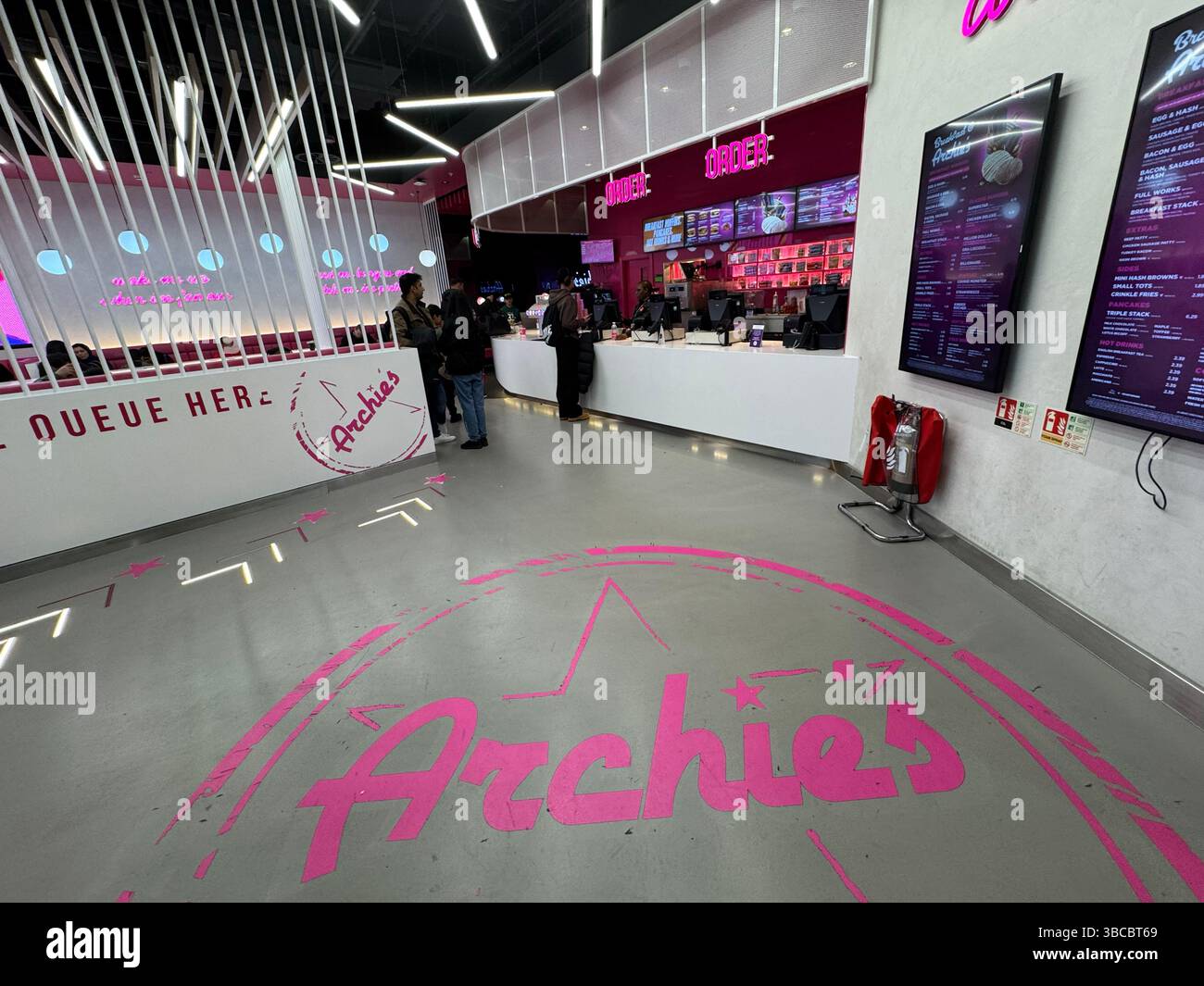 Archies Restaurant, Manchester Airport Terminal 2, Inghilterra, Regno Unito Foto Stock