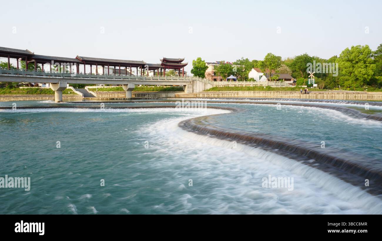 Paesaggi rurali della campagna di Jinhua, Zhejiang, Cina Foto Stock
