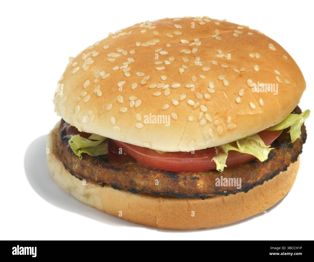 burger king vegetariano, nessun mayo fotografato su sfondo bianco Foto Stock