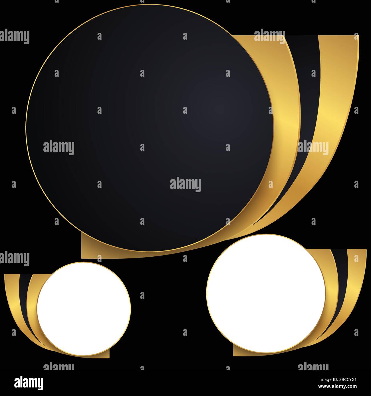 il design digitale è caratterizzato da uno straordinario display di testo nero e oro di lusso, che unisce eleganza e raffinatezza moderna. Le raffinate texture metallizzate. Illustrazione Vettoriale