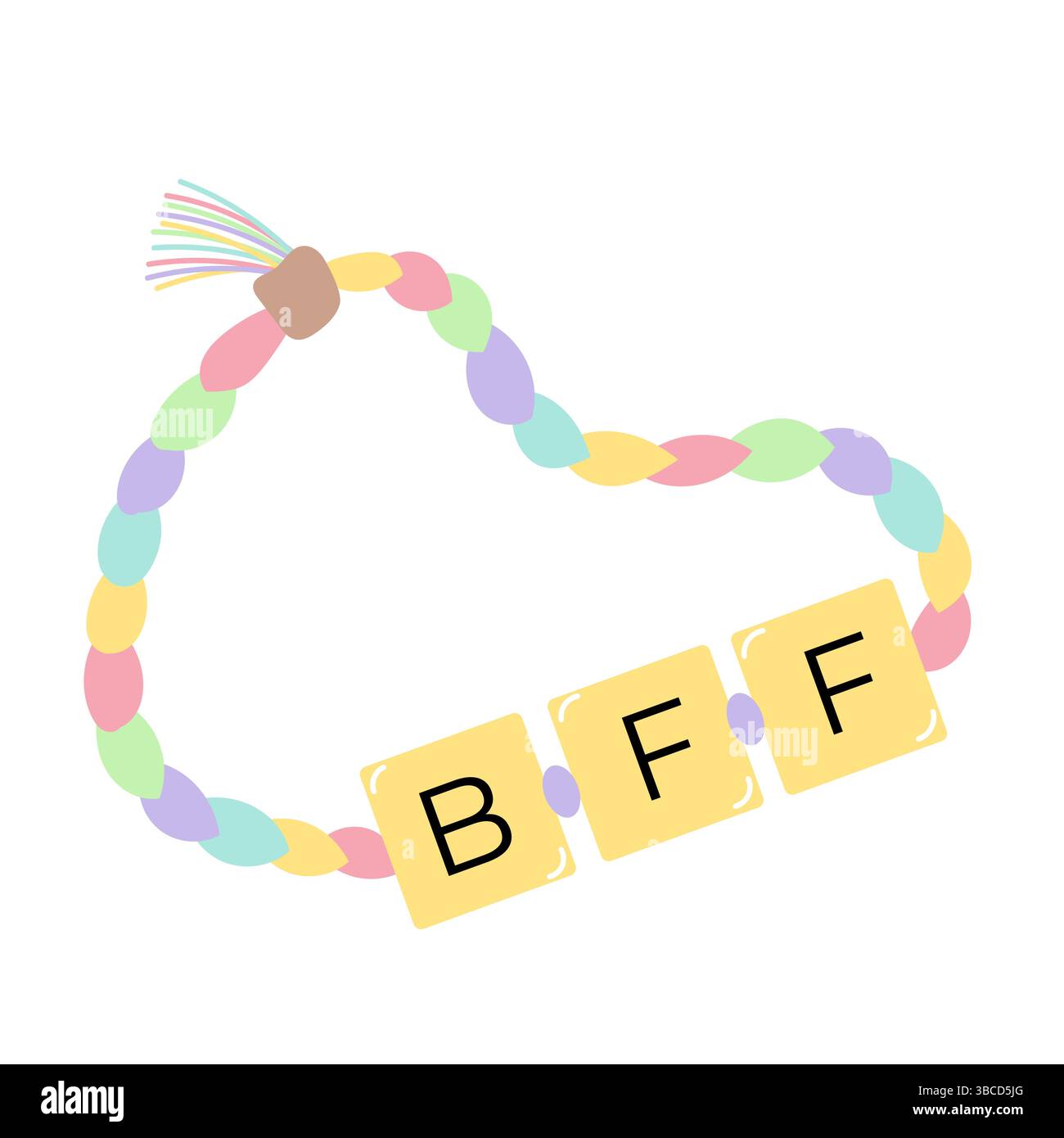 Braccialetto dei migliori amici per sempre. Giorno dell'amicizia. Illustrazione Vettoriale