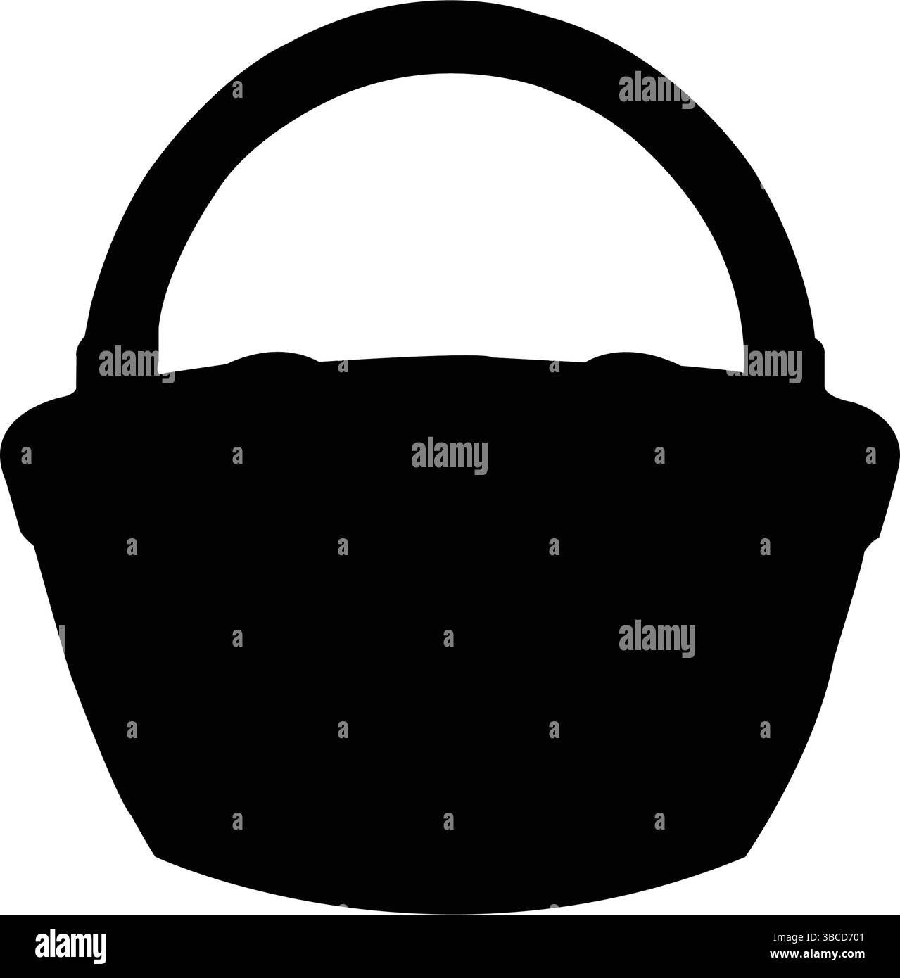 Illustrazione del simbolo dell'icona vettoriale della silhouette del carrello per lo stoccaggio, lo shopping e il web design. Silhouette del cestello su sfondo bianco. Illustrazione Vettoriale