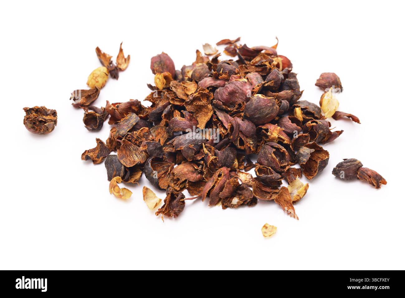 cascara , buccia di ciliegia di caffè essiccato Foto Stock