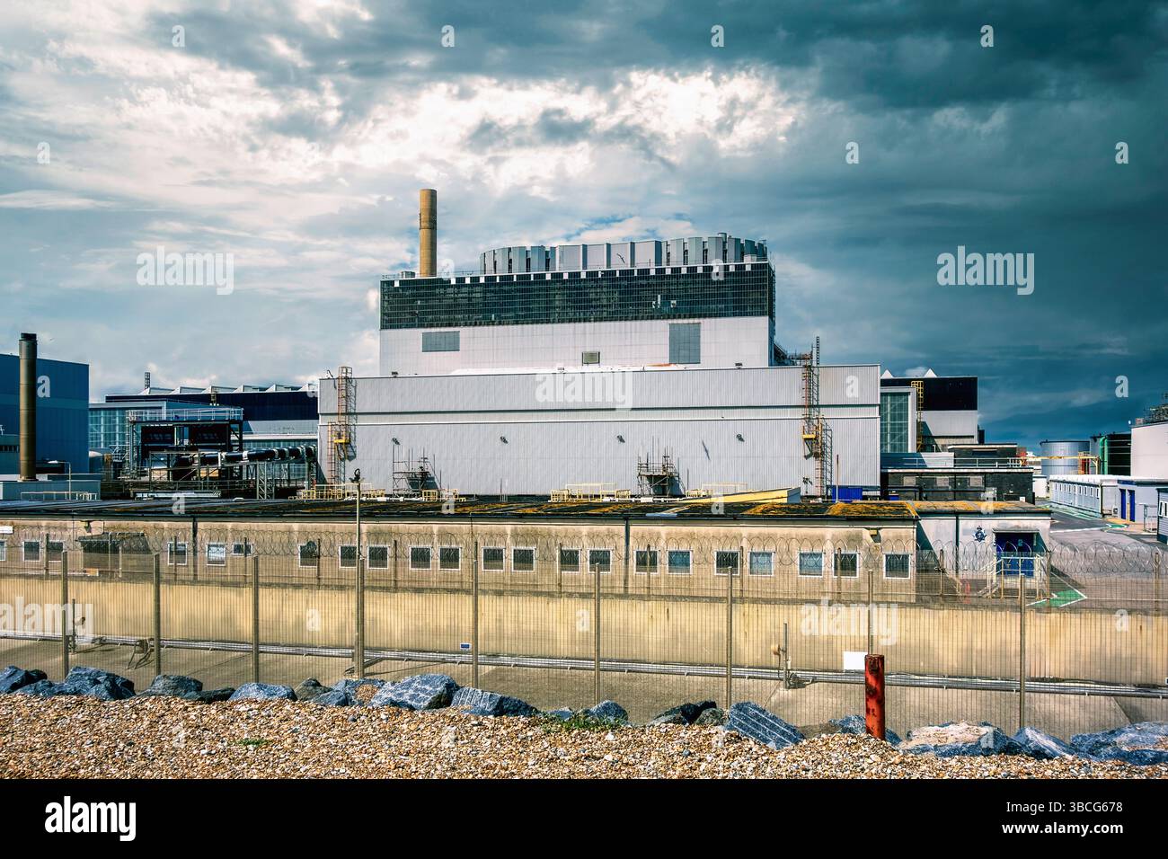 Centrale nucleare di Dungeness, Romney Marsh, Kent, Regno Unito Foto Stock