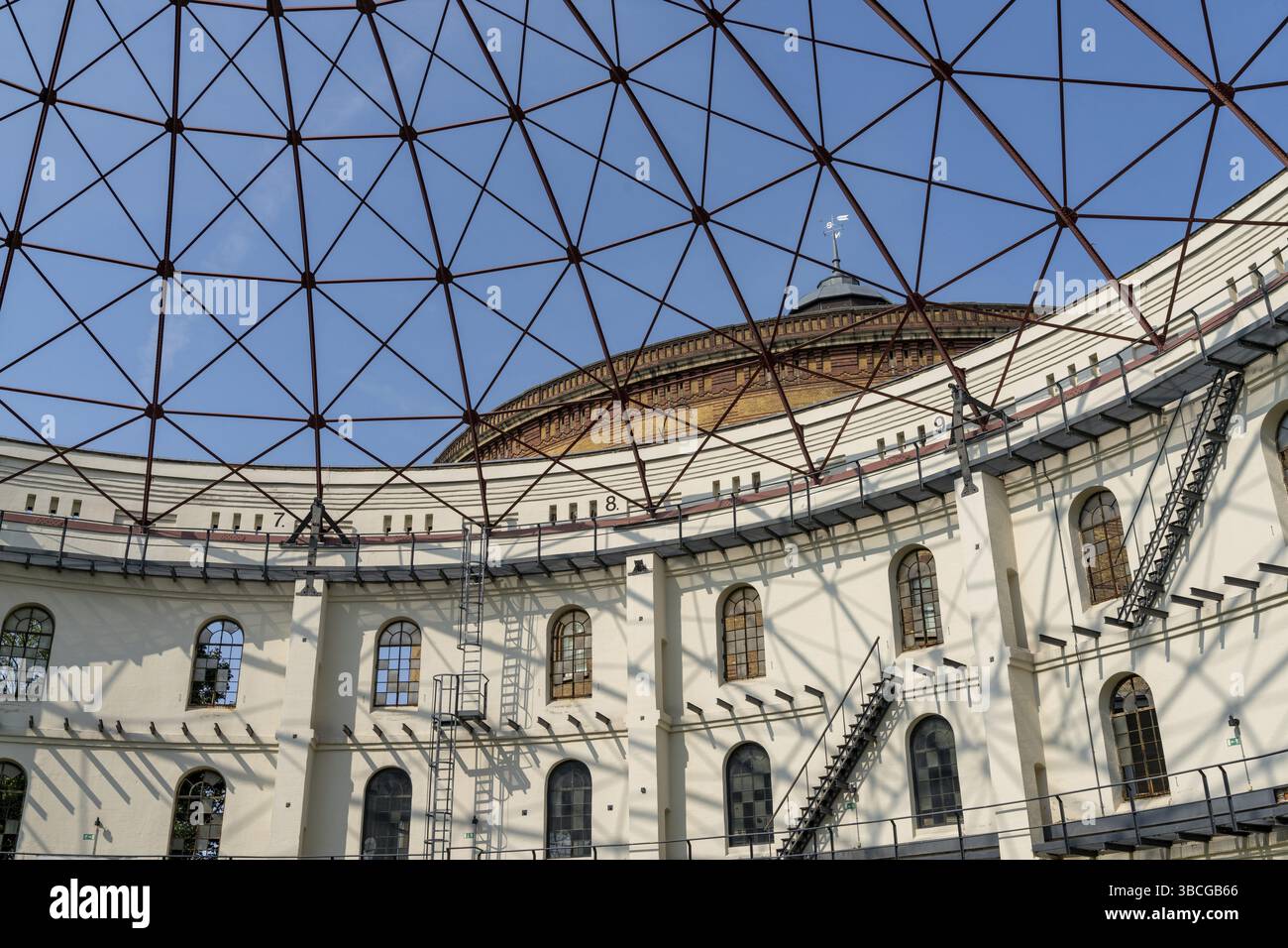 Germania - 12 settembre 2020: Veduta dell'edificio Panometer a Lipsia Foto Stock