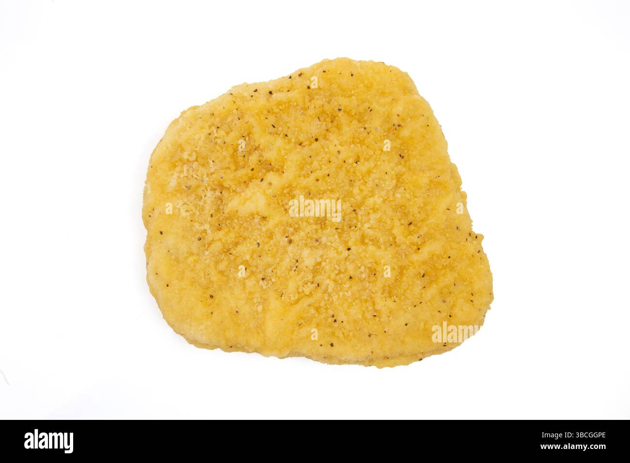 cotoletta di pollo impanata isolata Foto Stock