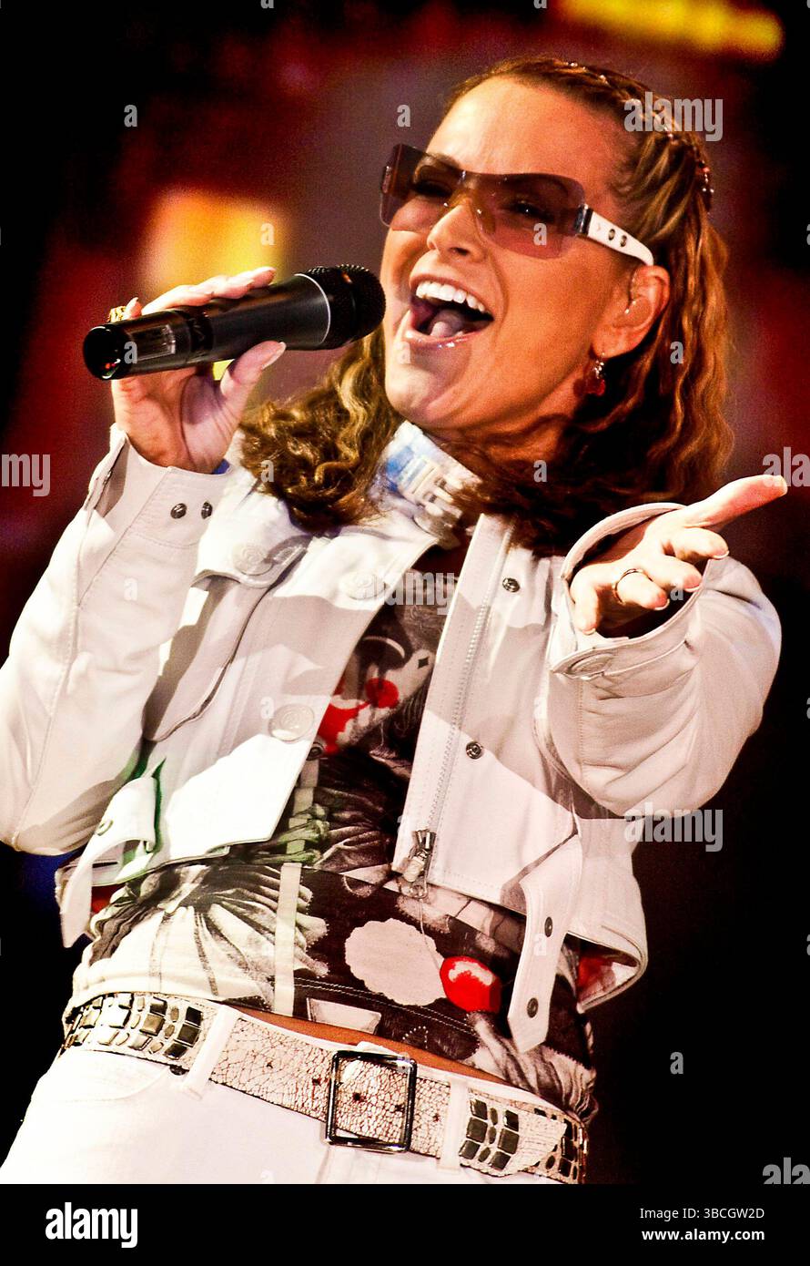 Anastacia live al Lucca Summer Festival in Italia - 8 luglio 2009 Foto Stock