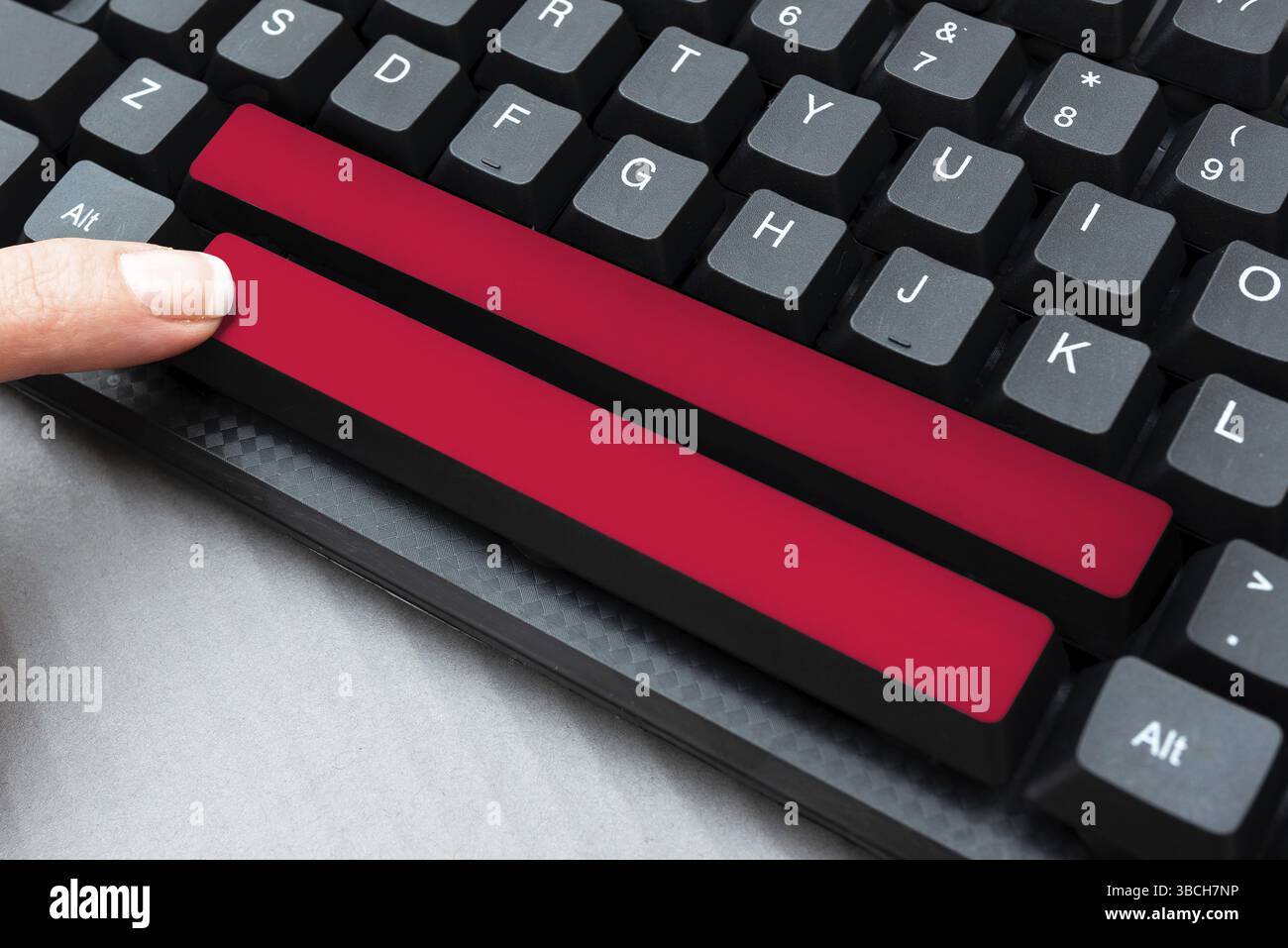 Ridigitare i file della cronologia di download, digitando i moduli di registrazione online Foto Stock