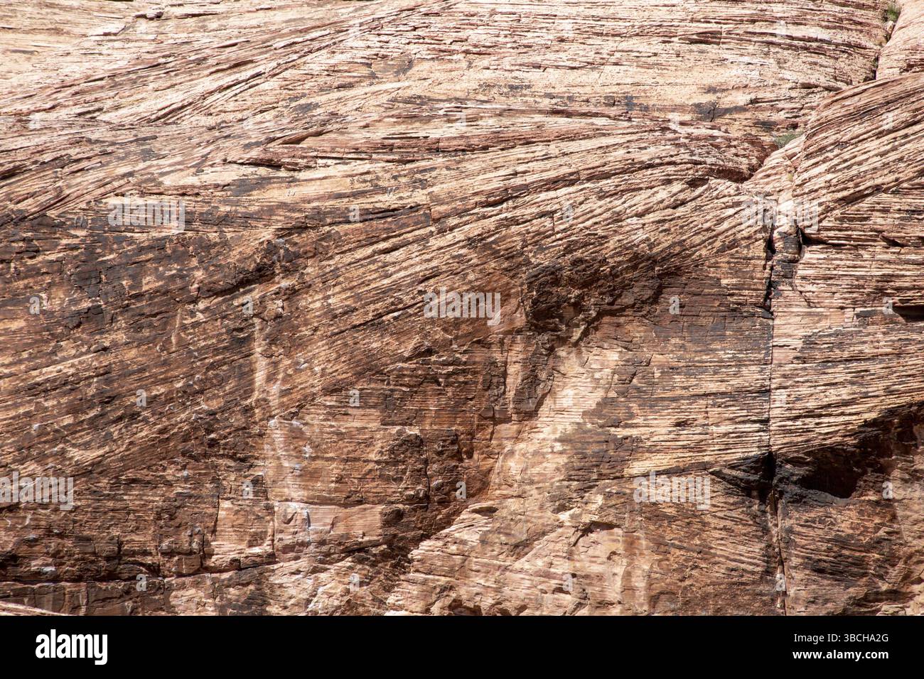 Sfondo in arenaria rossa con linee e onde Foto Stock