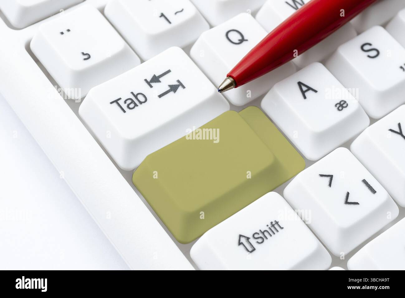 Typist creazione di documenti aziendali, Abstract velocità digitando idee Foto Stock