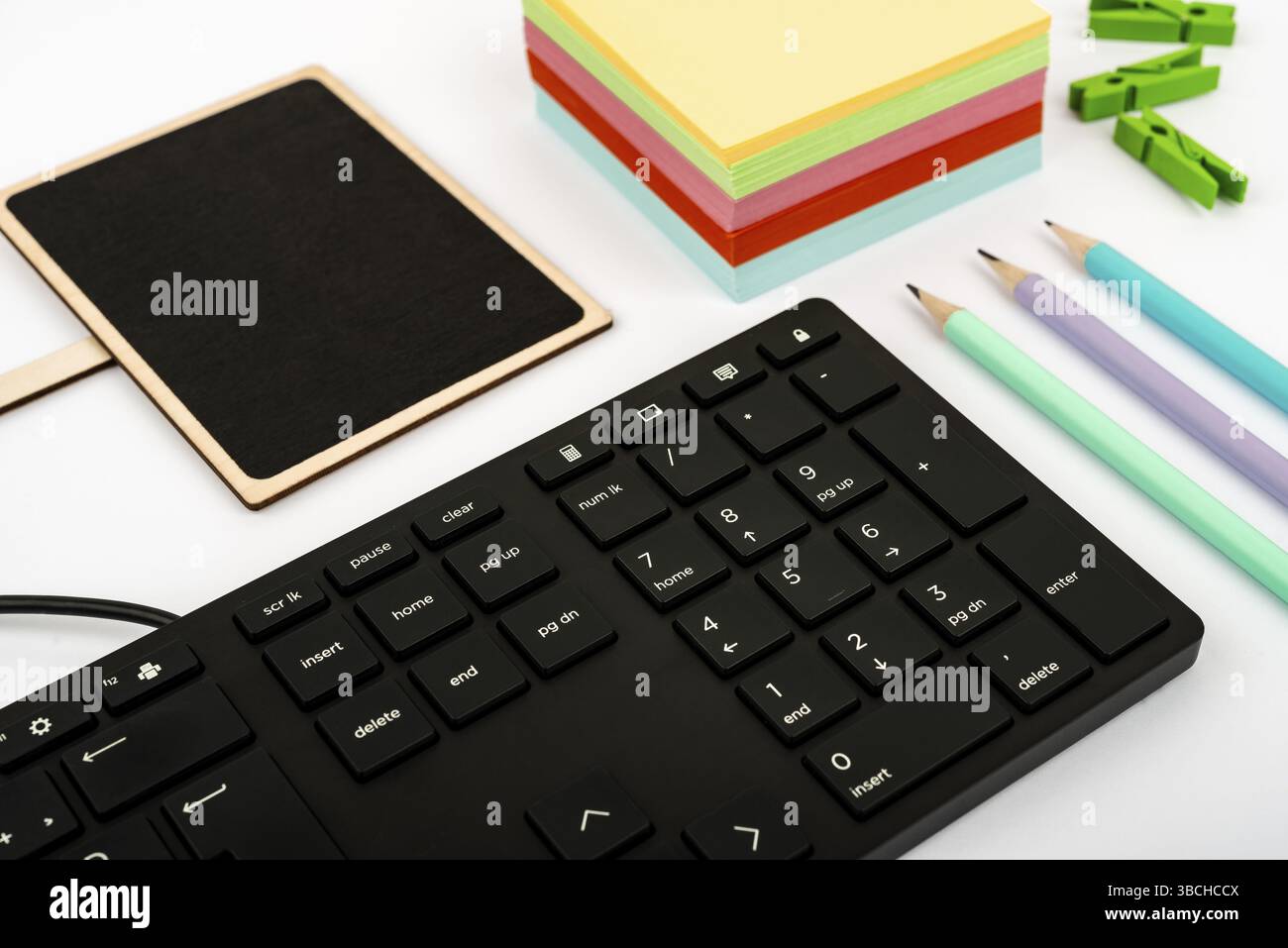 Tastiera del computer e Symbol.supporto informativo per la comunicazione Foto Stock