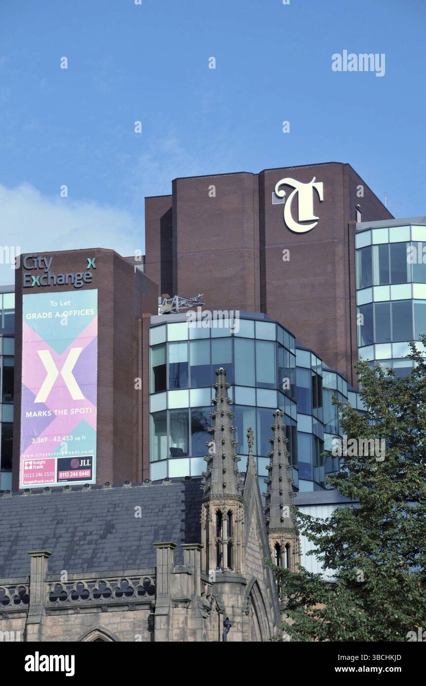 Leeds, West yorkshire, Regno Unito: 18 settembre 2020: Uffici di cambio e centro commerciale trinity visti dal Park Row nel centro di leed Foto Stock