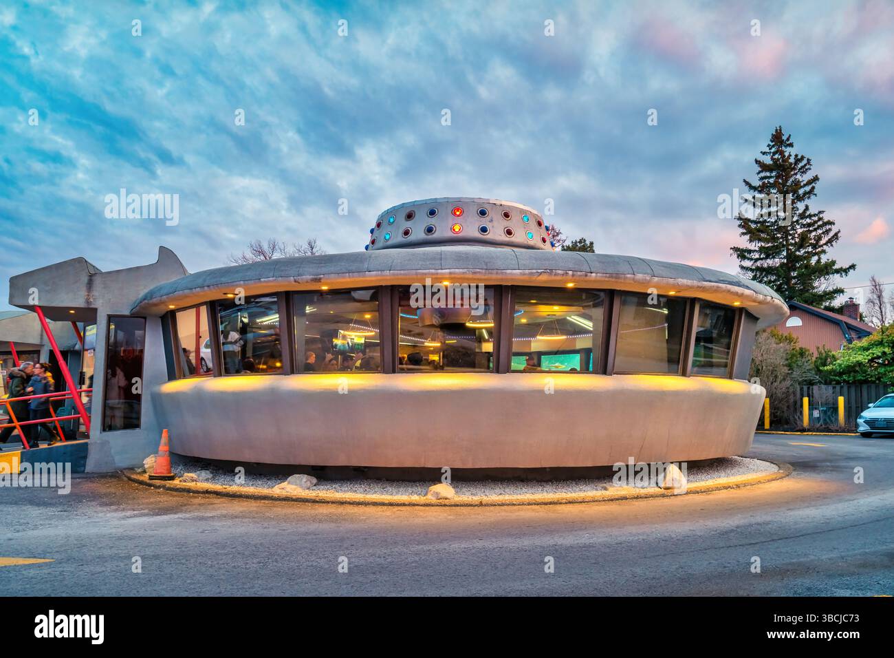 Ristorante Flying Saucer a Niagara Falls, Ontario, Canada. Foto Stock