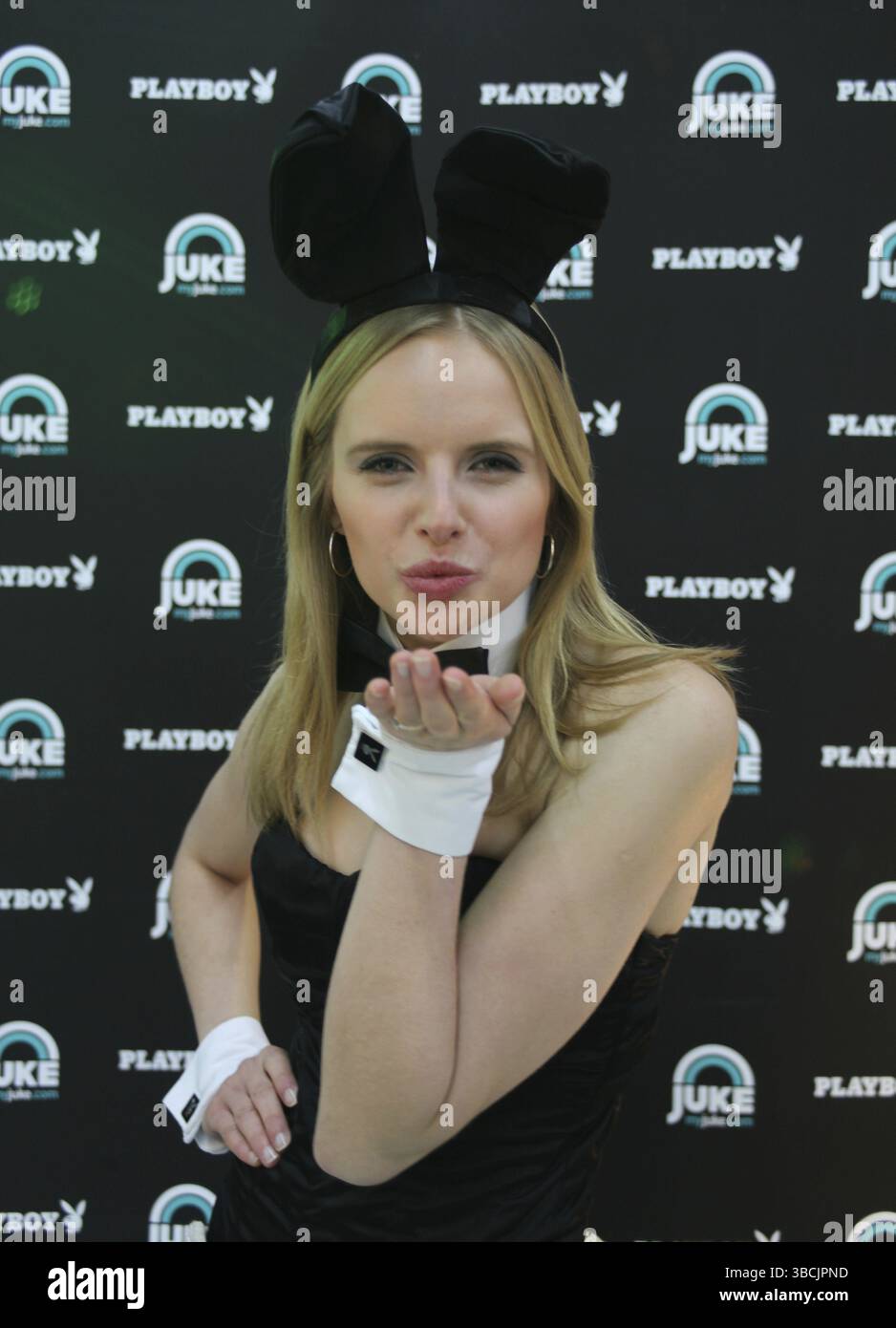 La compagna di giochi Lisa Heyse (nella rivista Playboy febbraio 2012) all'evento promozionale 2014 a Magdeburgo Foto Stock