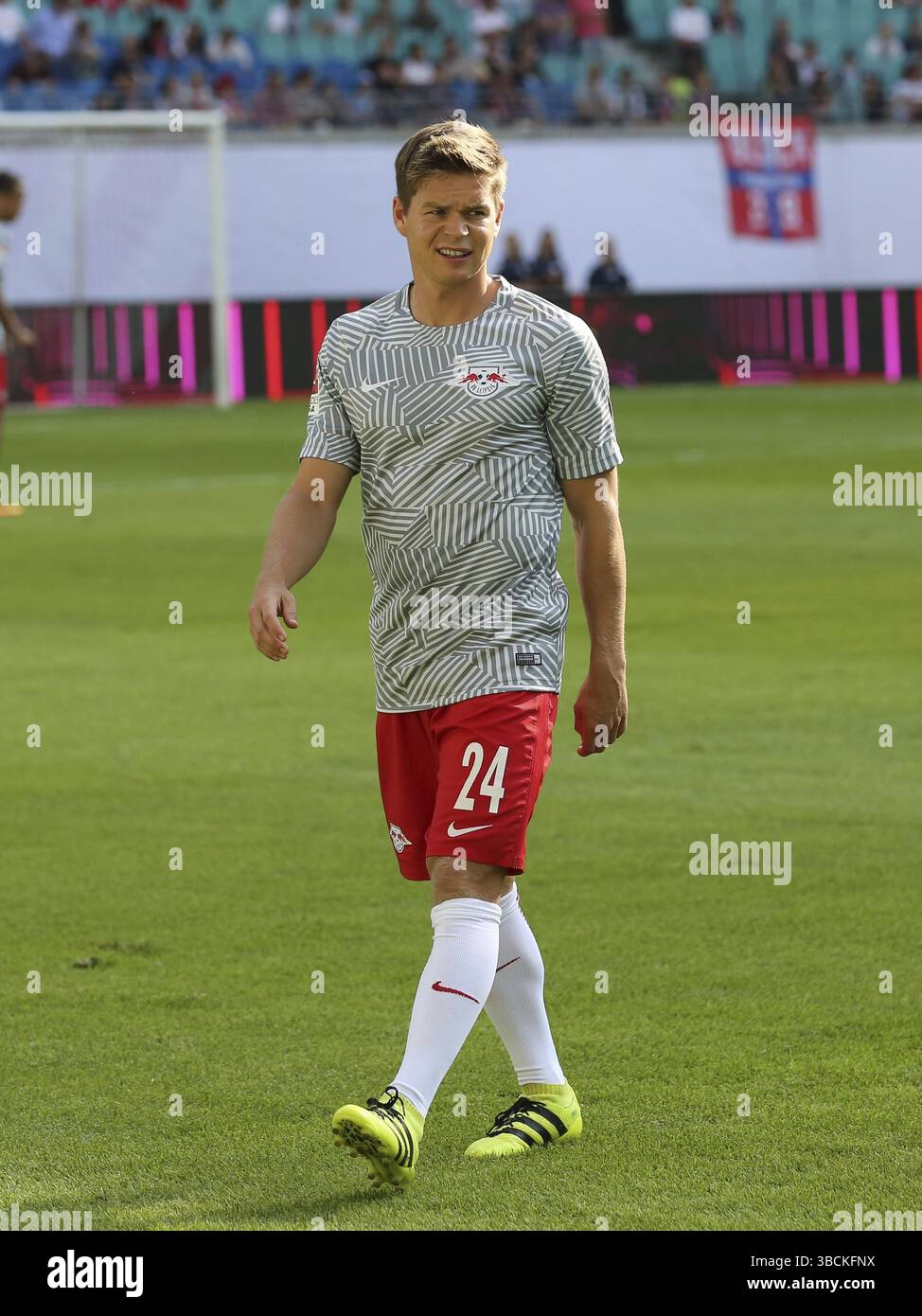 Dominik Kaiser (RB Leipzig -1a stagione Bundesliga 2016-17) durante il test match contro il Real Betis Sevilla il 14/08/2016 alla Red Bull Arena Leipzi Foto Stock