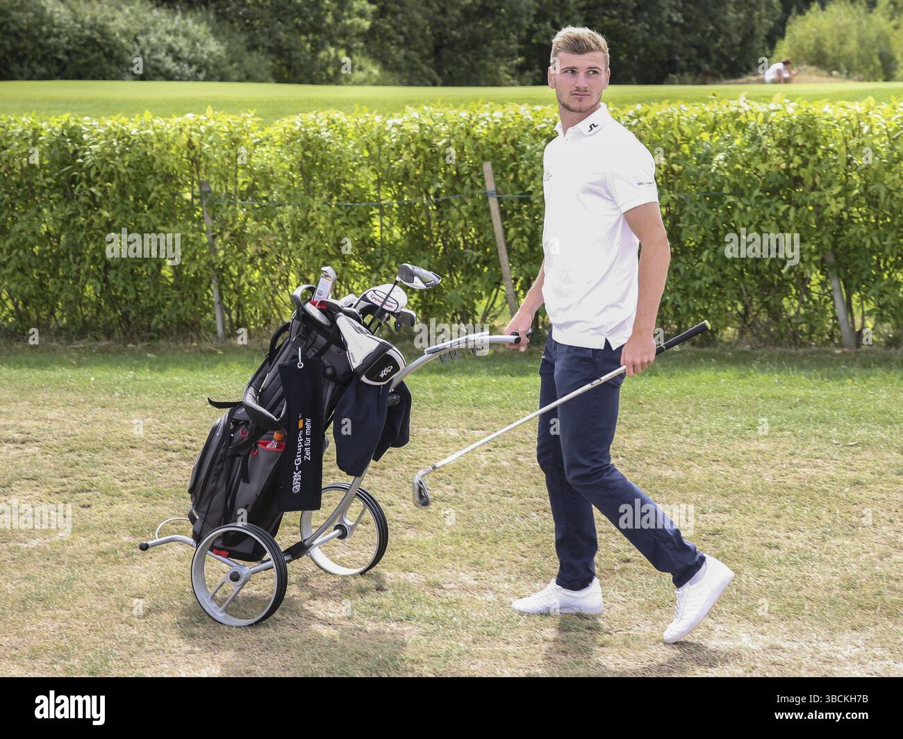 Il calciatore tedesco Timo Werner dell'RB Leipzig all'11° GRK Golf Charity Masters Leipzig 2018, il calciatore tedesco Timo Werner dell'RB Leipzig Foto Stock