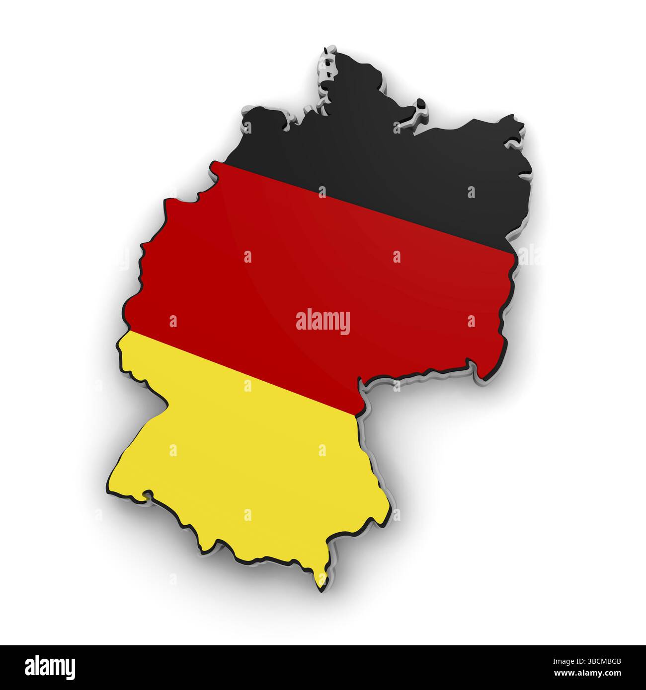 Mappa 3d della Germania Foto Stock