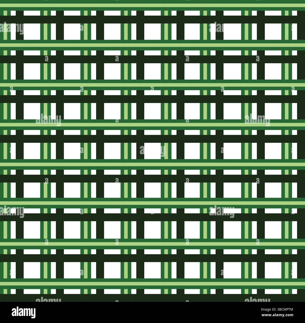 Reticolo a quadri verde scuro - griglia ispirata al tartan Illustrazione Vettoriale