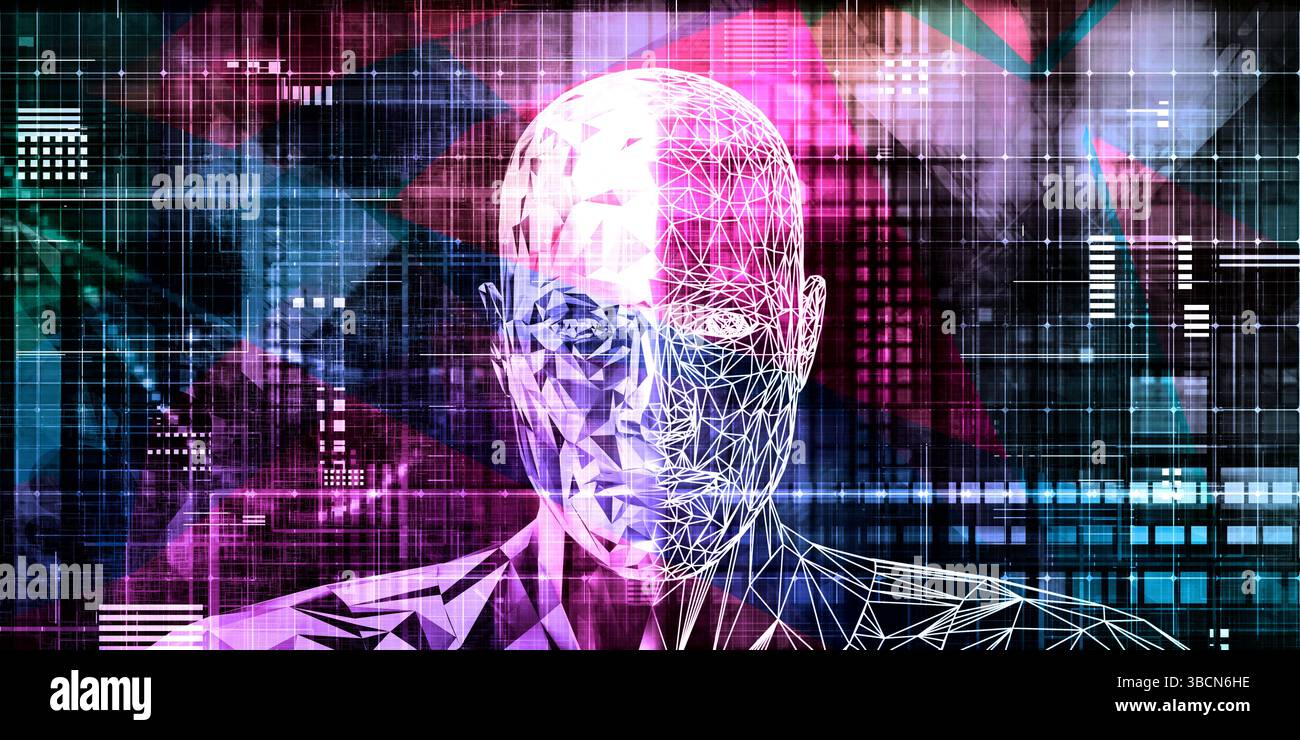 Business Intelligence e il processo decisionale di arte astratta Foto Stock