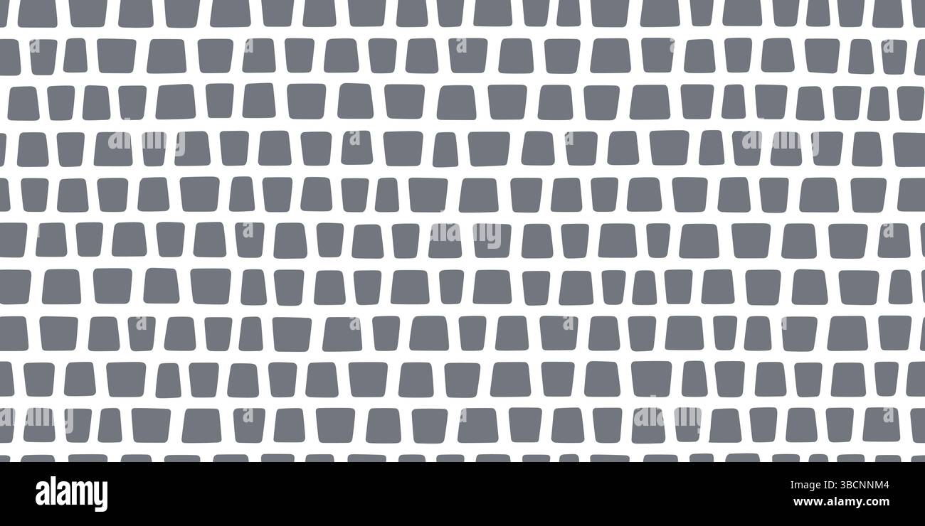 Motivo senza cuciture in pietra lastricata. Texture piastrelle di pavimentazione. Sfondo a mosaico in pietra. Struttura interna del pavimento in ciottoli. Blocco ornamento marciapiede. Vettore Illustrazione Vettoriale