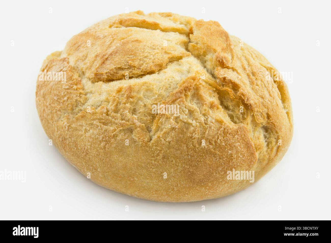 1 Brötchen und weisser Hintergrund Foto Stock
