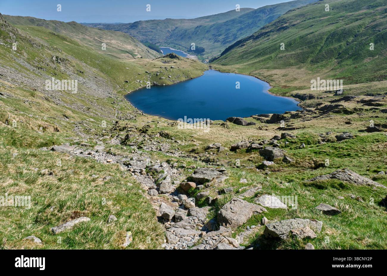 Small Water Tarn e Haweswater, Lake District, Cumbria Foto Stock