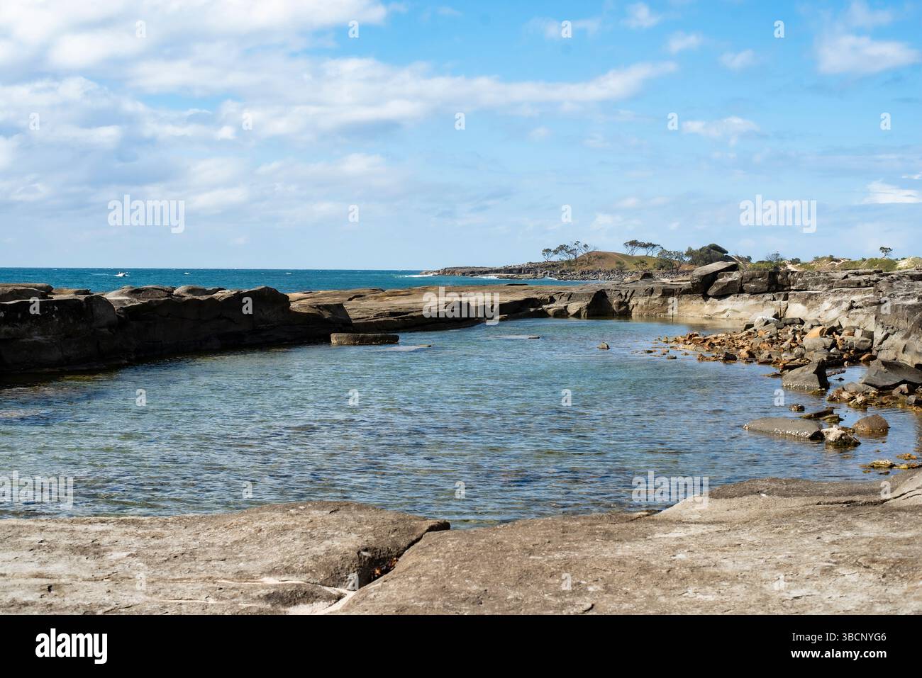 Piscine rocciose ad Angourie Foto Stock