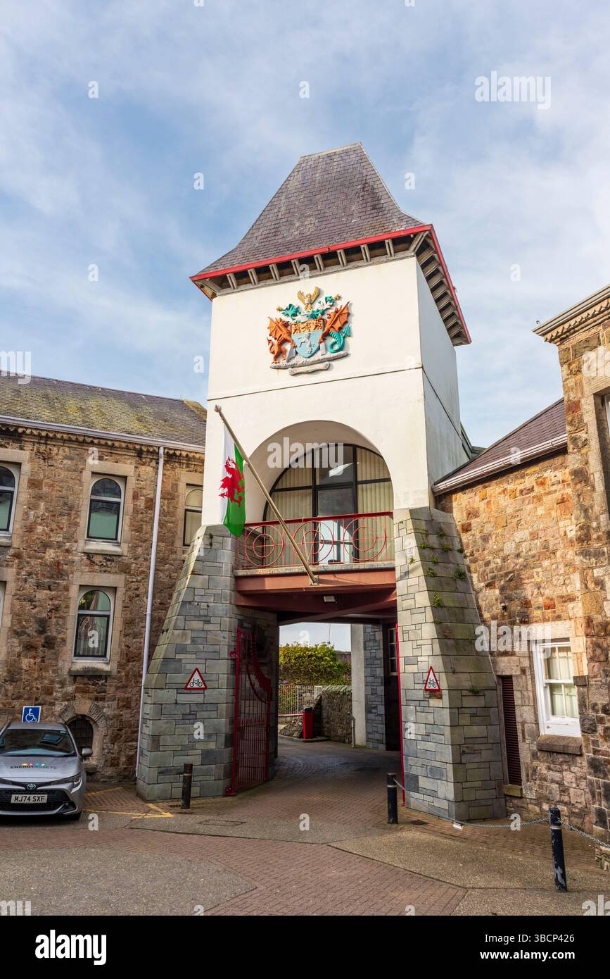 Uffici distrettuali, Caernarfon, Gwynedd, Galles, Regno Unito Foto Stock