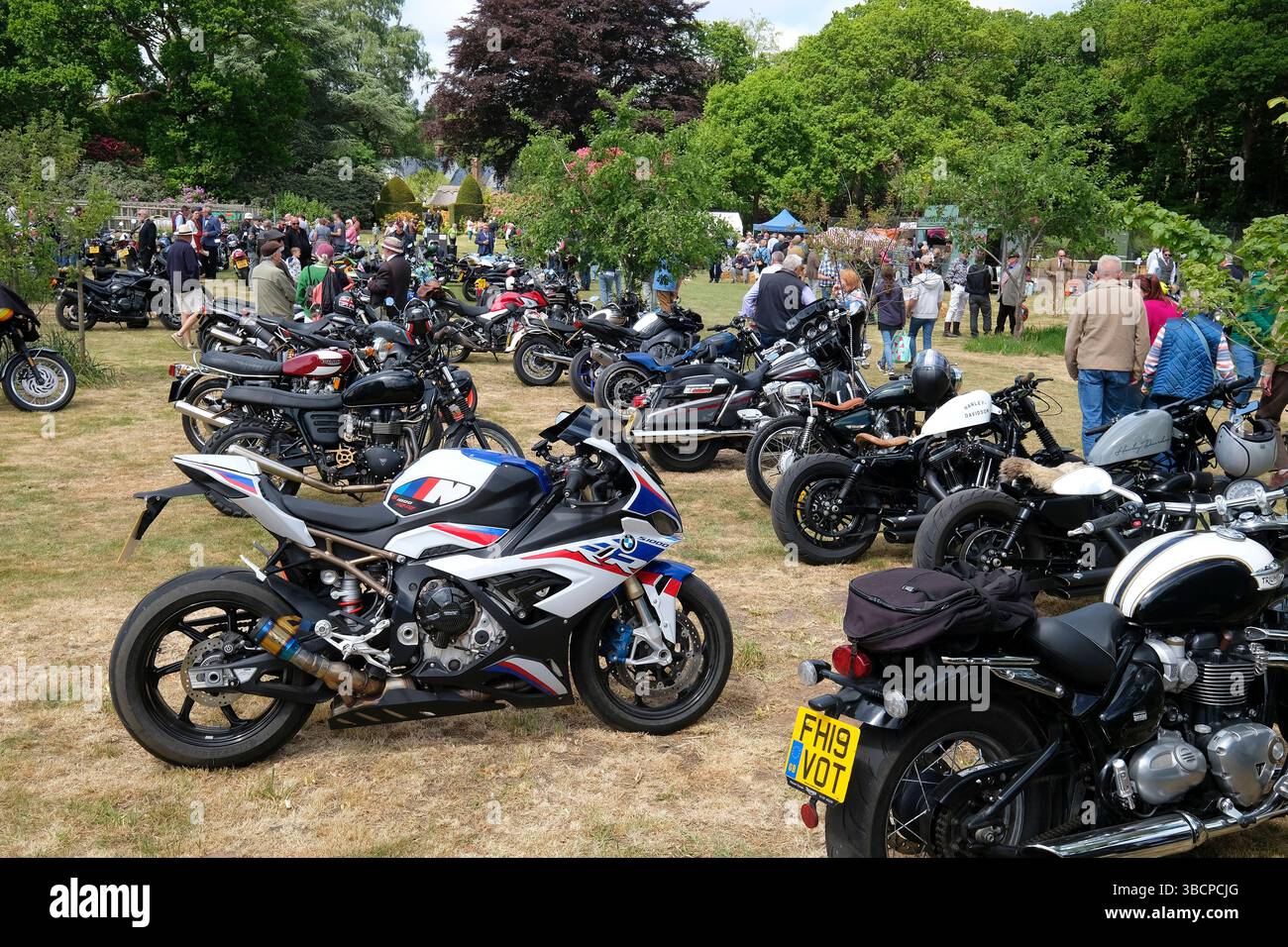 classico spettacolo motociclistico, stody lodge, nord di norfolk, inghilterra Foto Stock