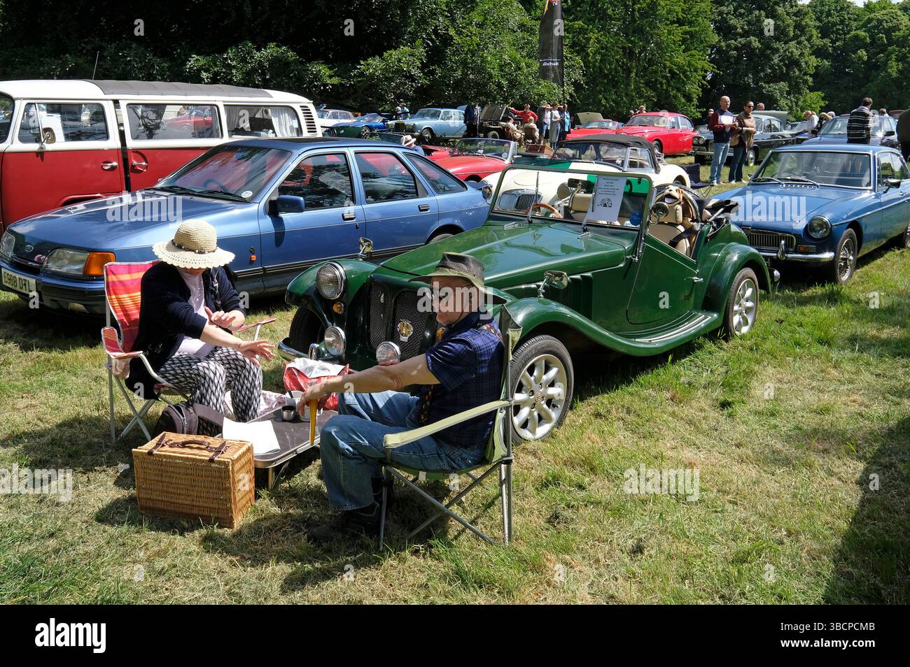 mostra di auto d'epoca, stody lodge, nord di norfolk, inghilterra Foto Stock