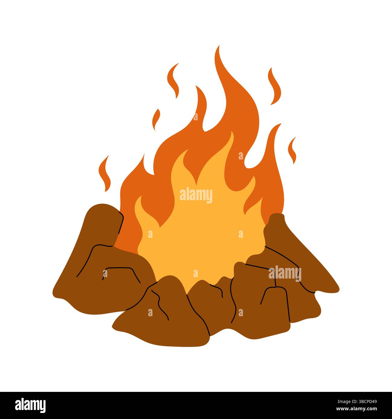 Fuoco per cucinare e riscaldare Illustrazione Vettoriale