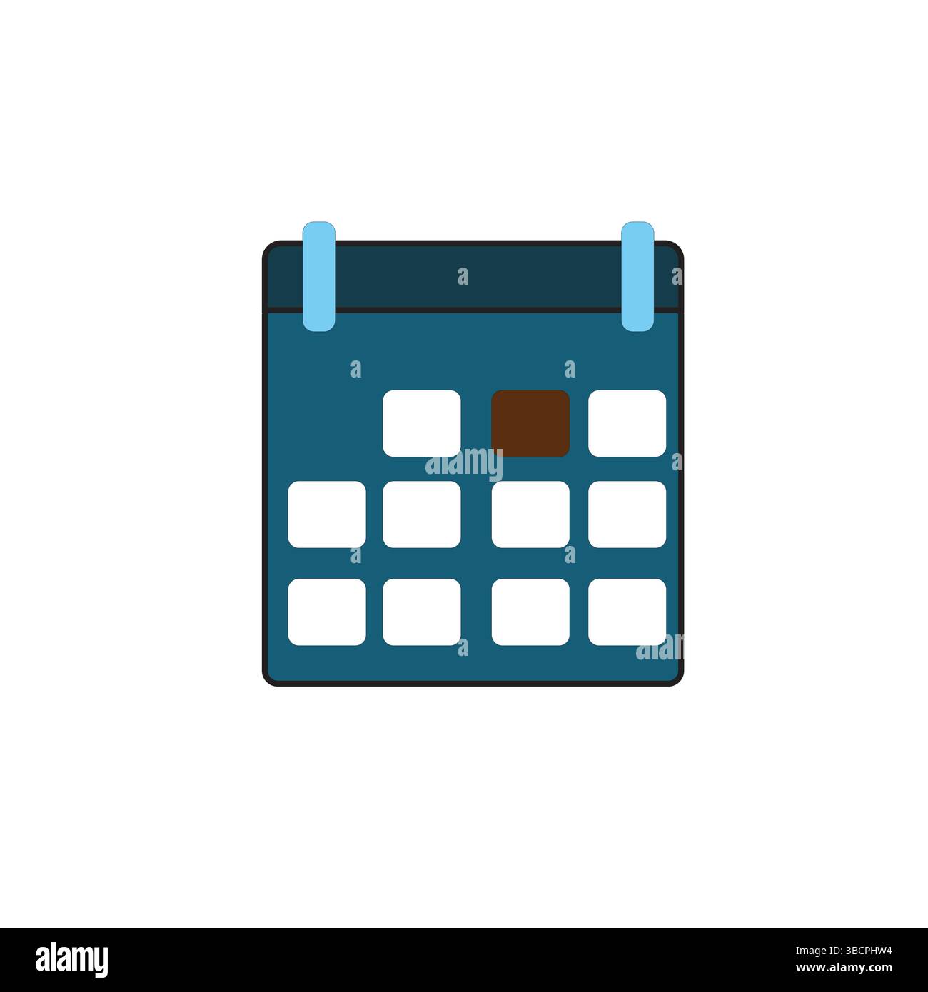 Vettore icona calendario per applicazioni Web e mobili. Simbolo e simbolo del calendario. Simbolo icona pianificazione Illustrazione Vettoriale