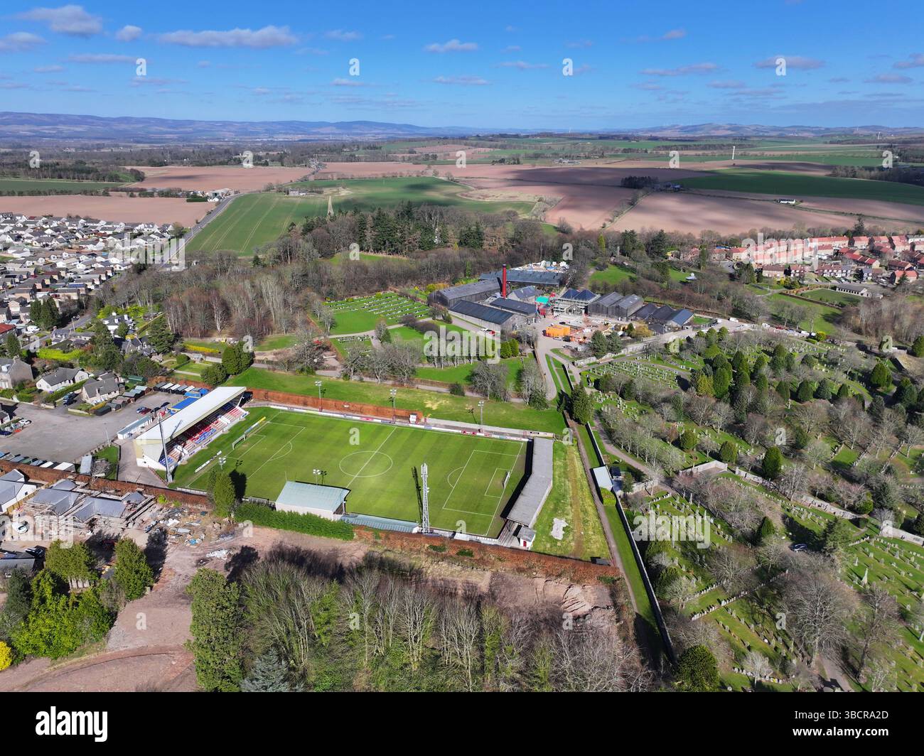 Veduta aerea del Brechin Angus Foto Stock
