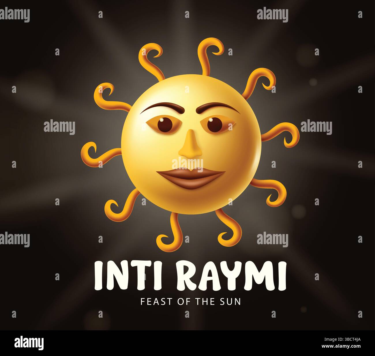 Inti Raymi festa della clipart del sole illustrazione di sfondo, illustrazione vettoriale Illustrazione Vettoriale