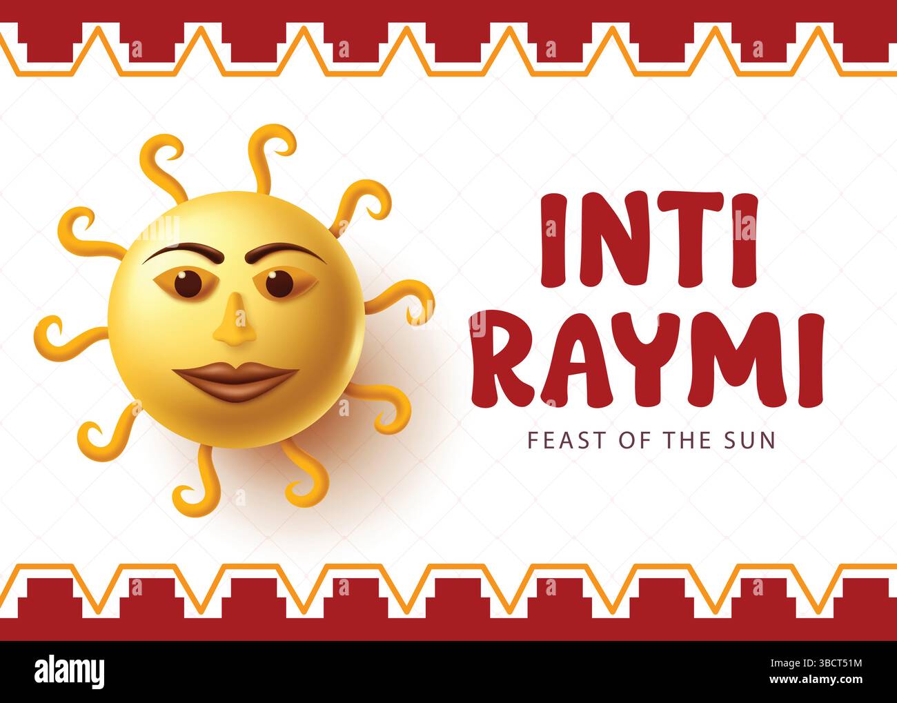 Inti Raymi festa della clipart del sole illustrazione di sfondo, illustrazione vettoriale Illustrazione Vettoriale