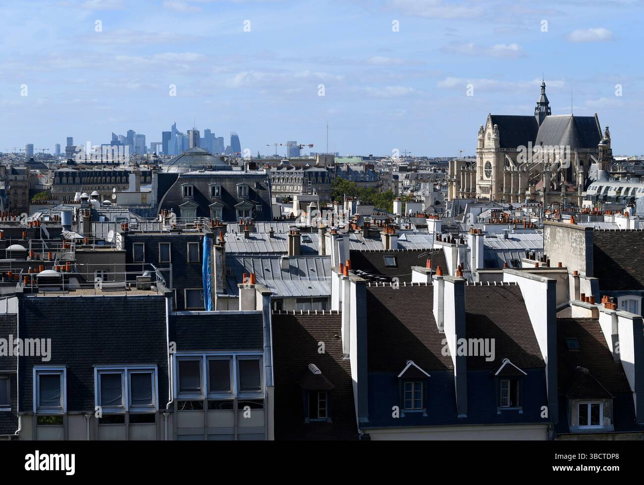 Vista dal Centre Georges Pompidou, Parigi, Francia. Foto Stock