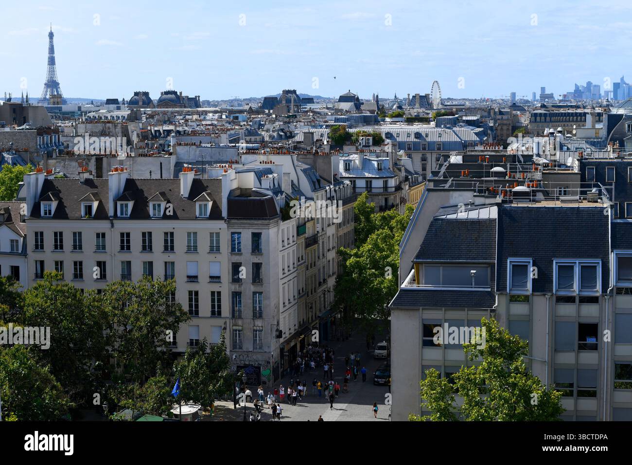 Vista dal Centre Georges Pompidou, Parigi, Francia. Foto Stock