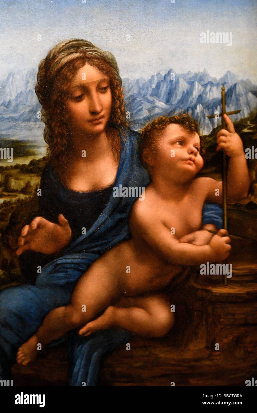 La Madonna di Lansdowne, 1501, olio su legno, Leonard da Vinci, Collezione privata. Foto Stock