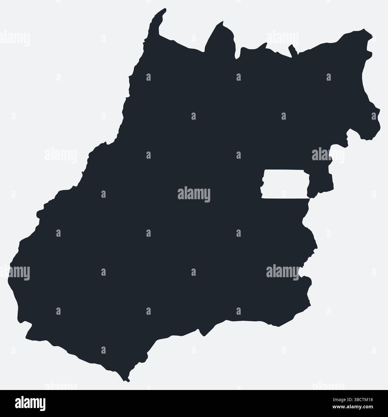 Mappa di Goias. Solo una semplice mappa dei confini. Forma dello stato. Profilo Goias vuoto e piatto. Illustrazione del contorno vettoriale. Illustrazione Vettoriale