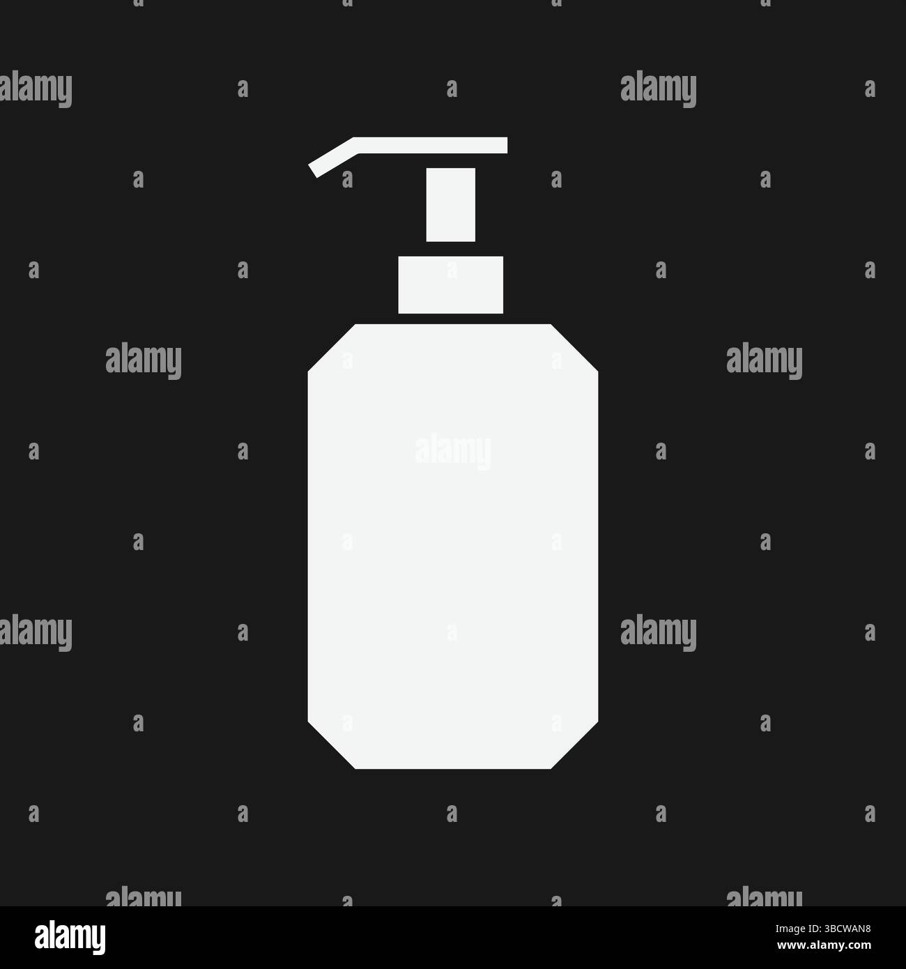 Dispenser di sapone geometrico Icon Vector illustrazione semplice del moderno flacone pompa grafico per prodotti igienici Illustrazione Vettoriale