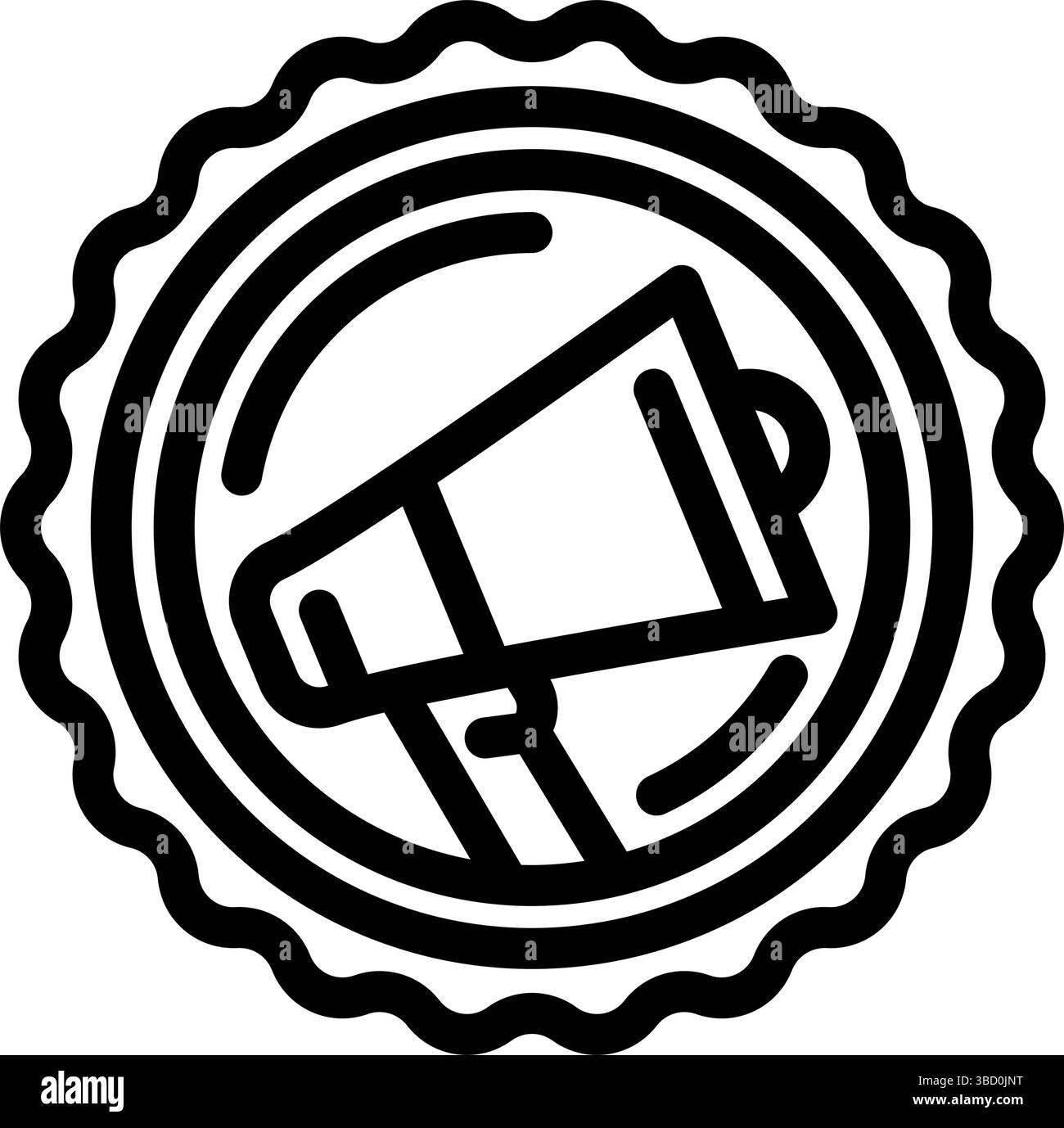 immagine vettoriale dell'icona della linea del programma di affiliazione offerta promozionale Illustrazione Vettoriale