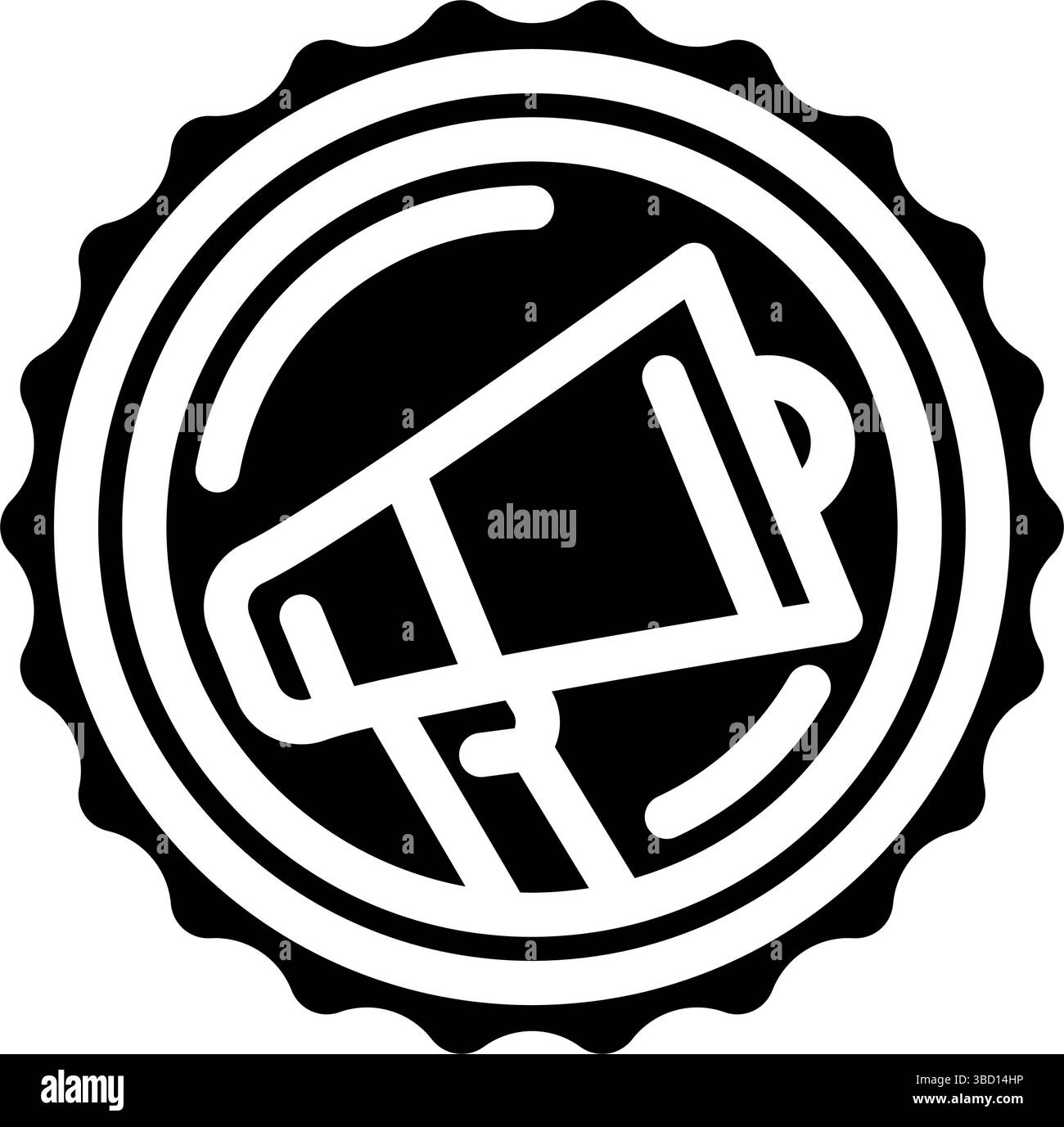 immagine vettoriale dell'icona glifo del programma di affiliazione offerta promozionale Illustrazione Vettoriale