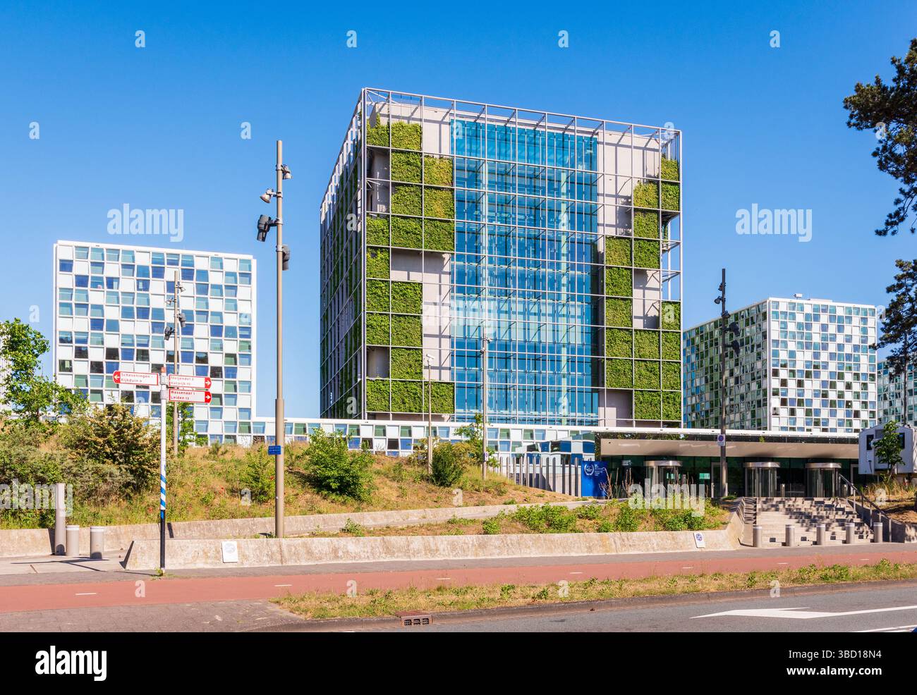 Sede della Corte penale internazionale (CPI) a l'Aia, Paesi Bassi Foto Stock