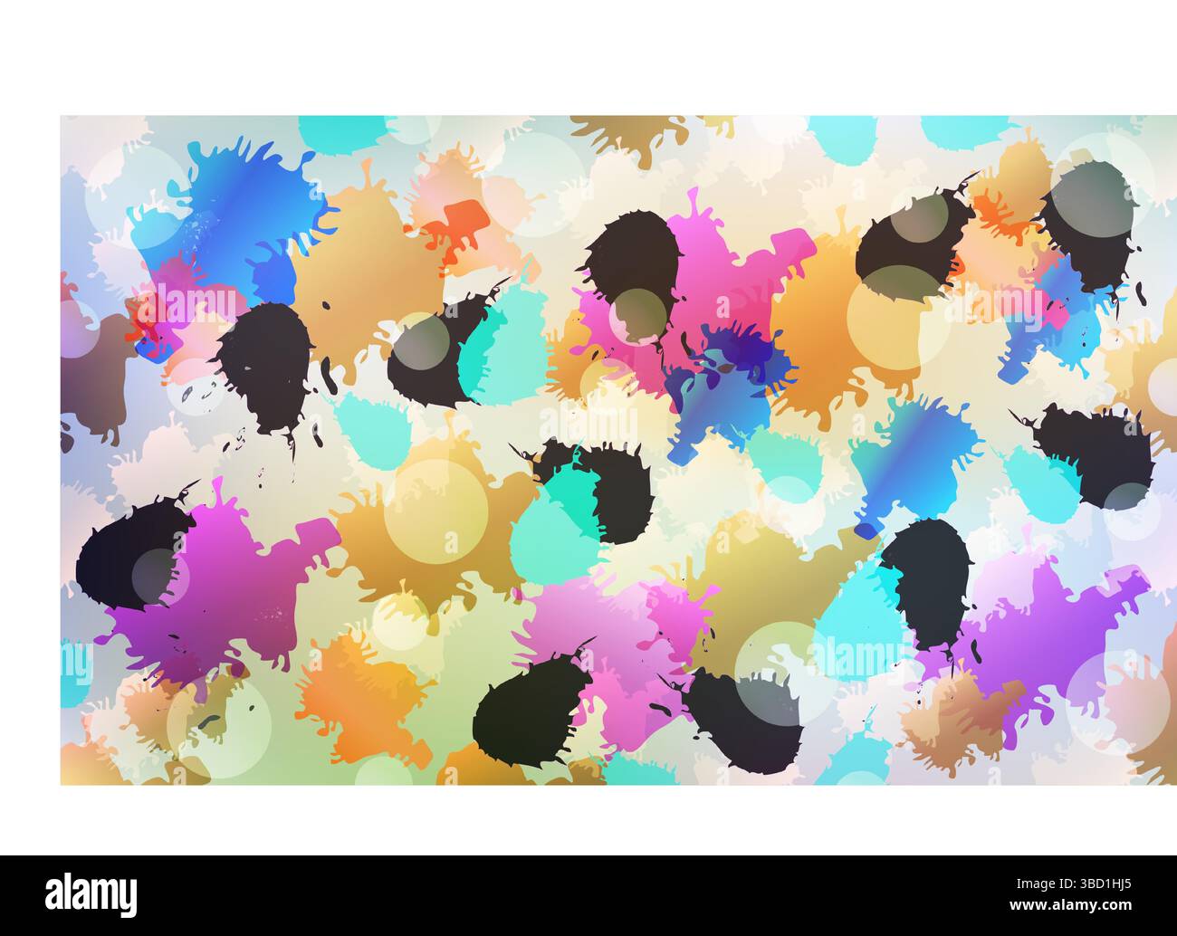 Colorato abstract spruzza con effetti di luce soffusa Illustrazione Vettoriale