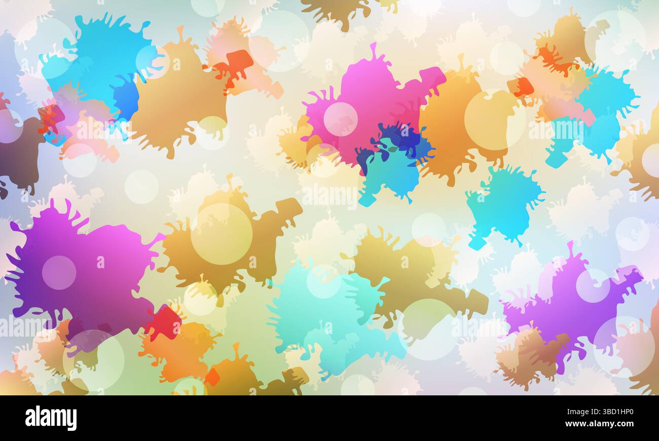 Colorato abstract spruzza con effetti di luce soffusa Illustrazione Vettoriale