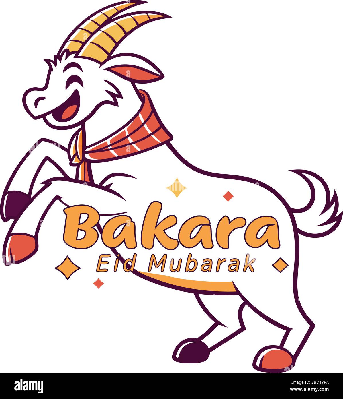 EID ul Adha 2025 grafica vettoriale - Festival islamico Bakra Eid Mubarak elementi di progettazione vettoriale e illustrazione vettoriale capra/pecora Illustrazione Vettoriale